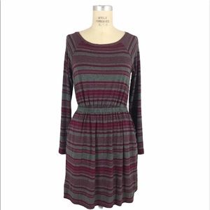 Anthropologie Deletta striped jersey long sleeve dress